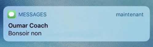 Notification message